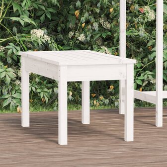 Tuinbank 80x44x45 cm massief grenenhout wit 1