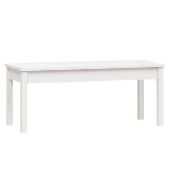 Tuinbank 109x44x45 cm massief grenenhout wit 2