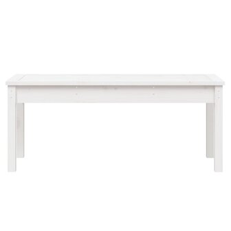 Tuinbank 109x44x45 cm massief grenenhout wit 4