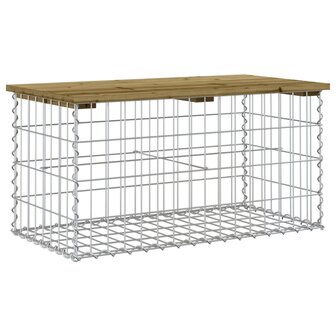 Tuinbank schanskorfontwerp 83x44x42 cm ge&iuml;mpregneerd hout 2