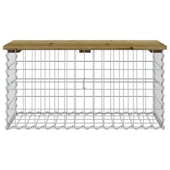 Tuinbank schanskorfontwerp 83x44x42 cm ge&iuml;mpregneerd hout 3