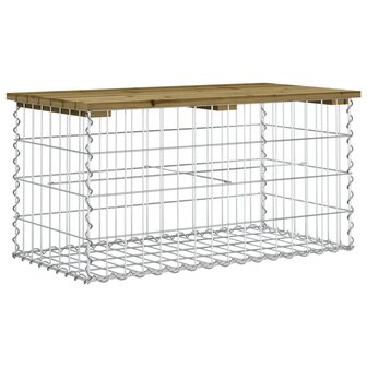Tuinbank schanskorfontwerp 83x44x42 cm ge&iuml;mpregneerd hout 5