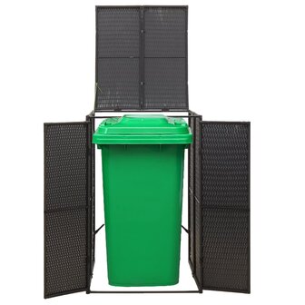 Containerberging enkel 70x80x117 cm poly rattan zwart 2