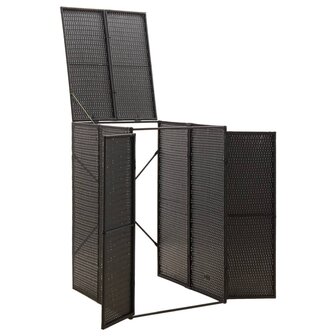 Containerberging enkel 70x80x117 cm poly rattan zwart 3