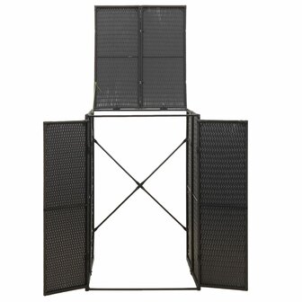 Containerberging enkel 70x80x117 cm poly rattan zwart 4