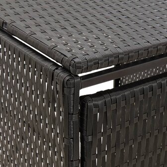 Containerberging enkel 70x80x117 cm poly rattan zwart 6