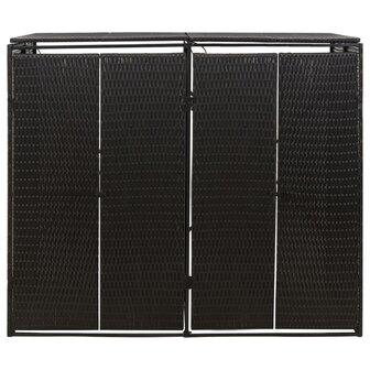 Containerberging dubbel 140x80x117 cm poly rattan zwart 3