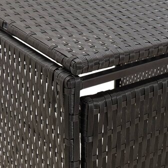Containerberging viervoudig 274x80x117 cm poly rattan zwart 6