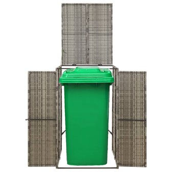 Containerberging enkel 70x80x117 cm poly rattan grijs 2