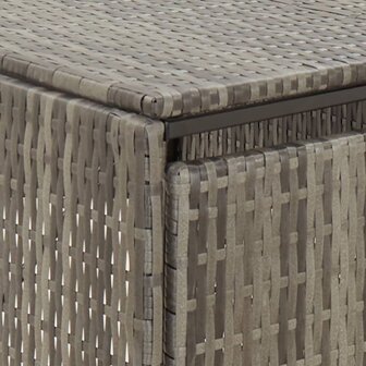 Containerberging enkel 70x80x117 cm poly rattan grijs 6