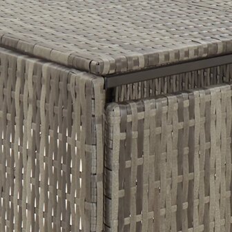 Containerberging dubbel 140x80x117 cm poly rattan grijs 6