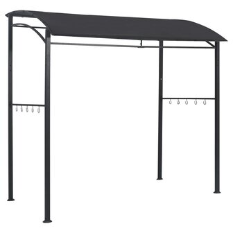 Barbecue paviljoen 215x150x220 cm staal antraciet 3