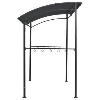 Barbecue paviljoen 215x150x220 cm staal antraciet 5