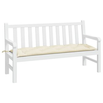 Tuinbankkussen 150x50x7 cm oxford stof cr&egrave;mekleurig 3