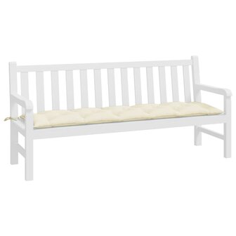 Tuinbankkussen 180x50x7 cm oxford stof cr&egrave;mekleurig 3
