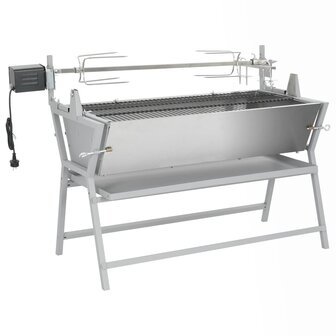 Draaispit barbecue ijzer en roestvrij staal 1