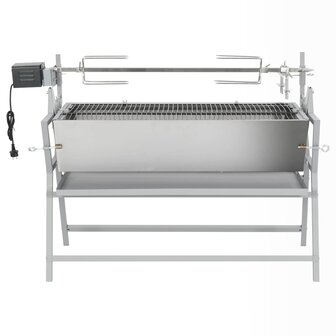 Draaispit barbecue ijzer en roestvrij staal 2