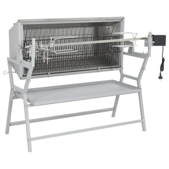 Draaispit barbecue ijzer en roestvrij staal 4