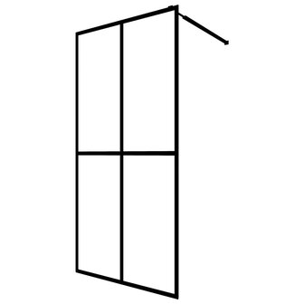 Inloopdouchewand 90x195 cm mat gehard glas 2
