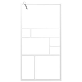 Inloopdouchewand 115x195 cm ESG-glas wit 3