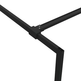 Inloopdouchewand 90x195 cm halfmat ESG-glas zwart 6