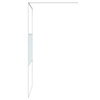 Inloopdouchewand 115x195 cm transparant ESG-glas wit 4