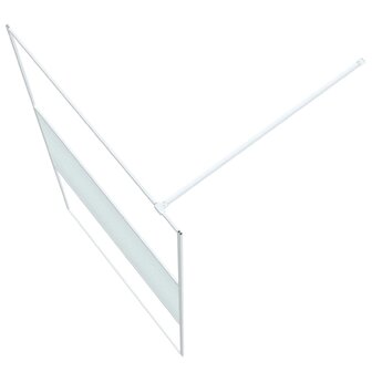 Inloopdouchewand 115x195 cm transparant ESG-glas wit 5