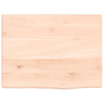 Wastafelblad 40x30x2 cm onbehandeld massief hout 3