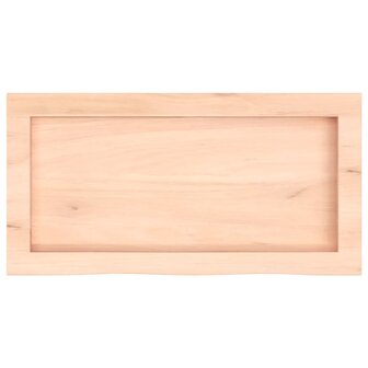 Wastafelblad 60x30x(2-6) cm onbehandeld massief hout 4