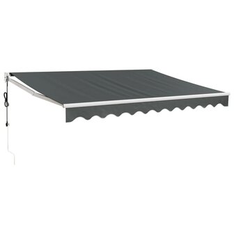 Luifel elektrisch uitschuifbaar 3,5x2,5 m antracietkleurig 2