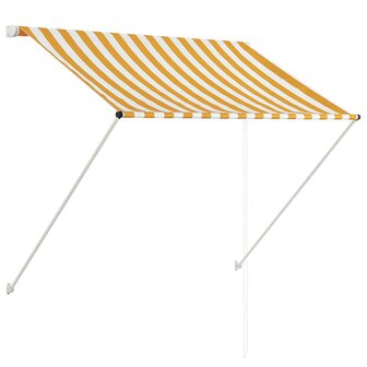 Luifel uittrekbaar 150x150 cm geel en wit 2
