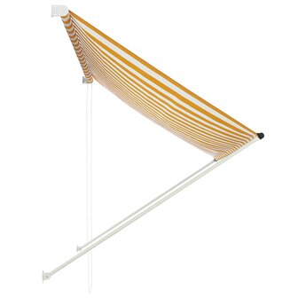 Luifel uittrekbaar 200x150 cm geel en wit 3