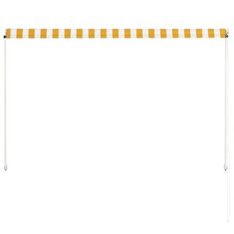 Luifel uittrekbaar 200x150 cm geel en wit 5