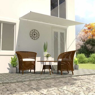 Luifel uittrekbaar 350x150 cm cr&egrave;me 1