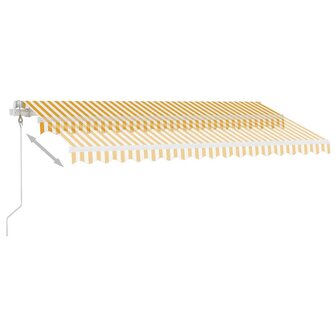 Luifel vrijstaand automatisch 450x300 cm geel en wit 5