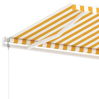 Luifel vrijstaand automatisch 450x300 cm geel en wit 6