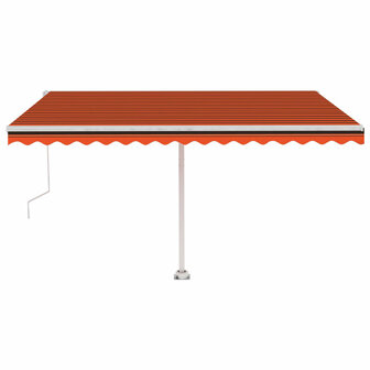 Luifel vrijstaand automatisch 400x350 cm oranje en bruin 2