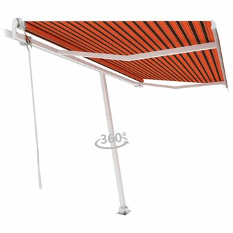 Luifel vrijstaand automatisch 400x350 cm oranje en bruin 3