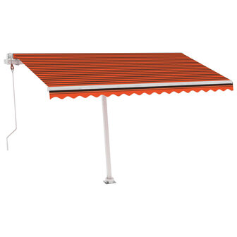 Luifel vrijstaand automatisch 400x350 cm oranje en bruin 4