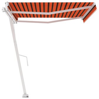 Luifel vrijstaand automatisch 400x350 cm oranje en bruin 5