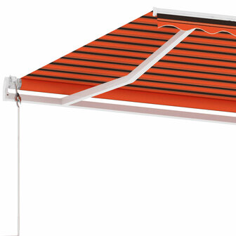 Luifel vrijstaand automatisch 400x350 cm oranje en bruin 7