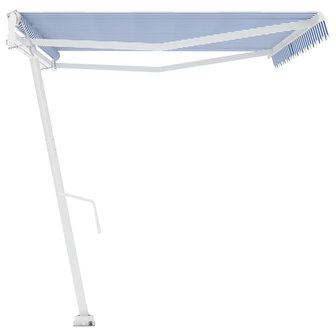 Luifel vrijstaand automatisch 500x350 cm blauw en wit 5