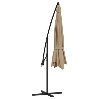 Zweefparasol met aluminium paal 350 cm taupe 6