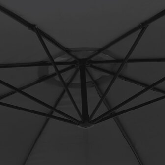 Zweefparasol met aluminium paal 350 cm zwart 7