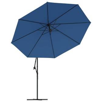 Zweefparasol met aluminium paal 350 cm blauw 3