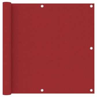 Balkonscherm 90x400 cm oxford stof rood 1