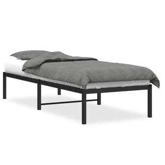Bedframe metaal zwart 75 x 190 cm 2