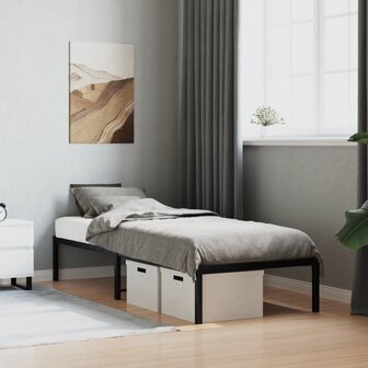 Bedframe metaal zwart 80x200 cm 1