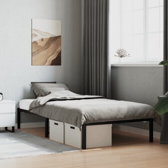 Bedframe metaal zwart 107x203 cm 1