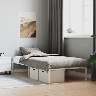 Bedframe metaal wit 100x190 cm 1